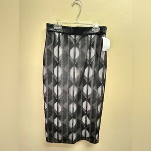 Hugo Boss Runway Edition Dalasi Geometric Midi Skirt
